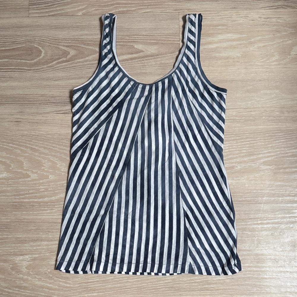 J. Crew Blue and White Striped Tank Top